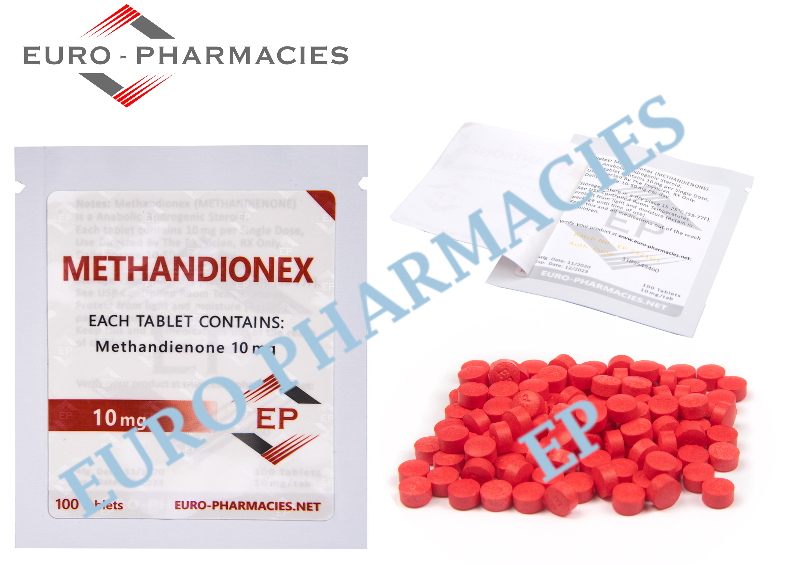 Euro Pharmacies Methandionex 25 (Dianabol) – 25mg/tab – 50 tab/bag